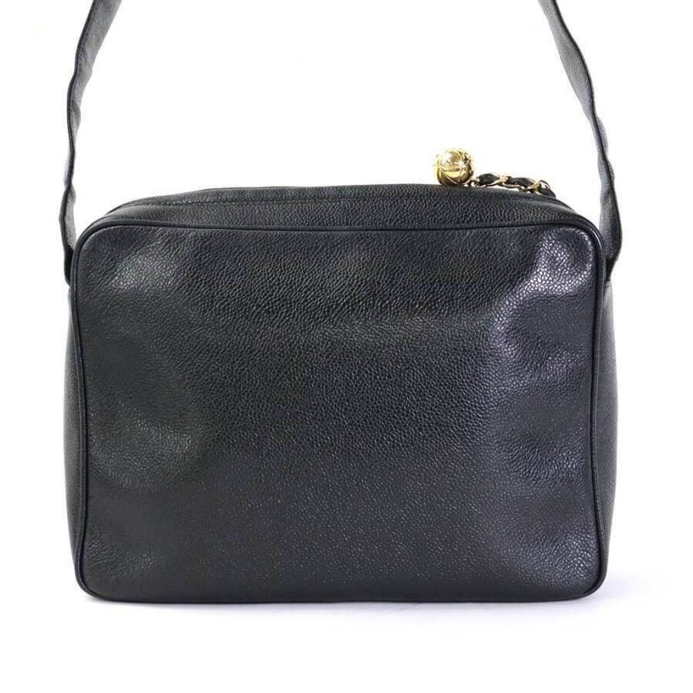 Auth CHANEL Triple CC Logo Crossbody Shoulder Bag Black Leather/Goldtone - Picture 11 of 13